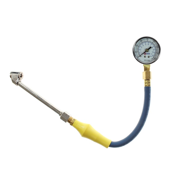 Dial Pressure Gauge w/Dual Foot Chuck 0-160 PSI